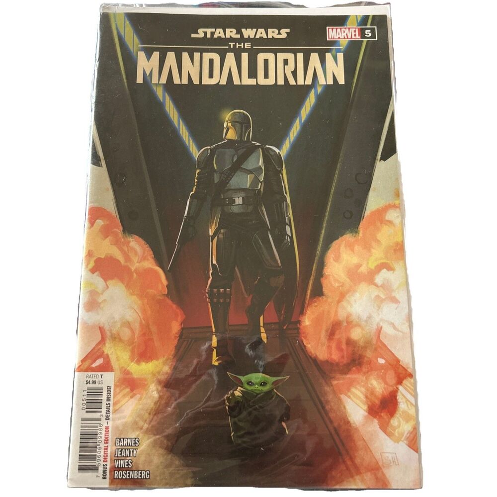 STAR WARS: THE MANDALORIAN #5 (HANS 2ND PRINT VARIANT) COMIC ~ Marvel Comics